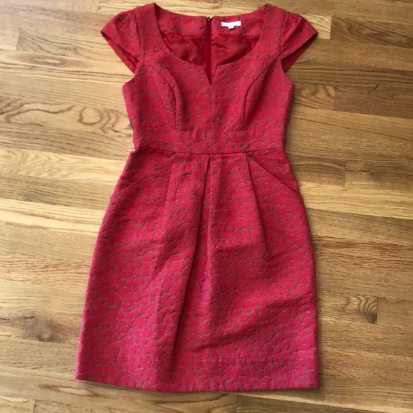 Shoshanna Dresses & Skirts - Shoshanna Brocade Floral Cap Sleeve Dress